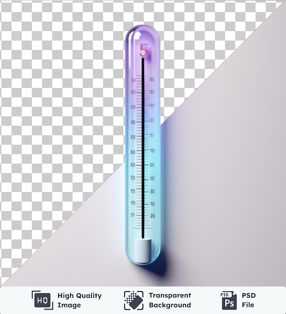 PSD termometro su uno sfondo isolato