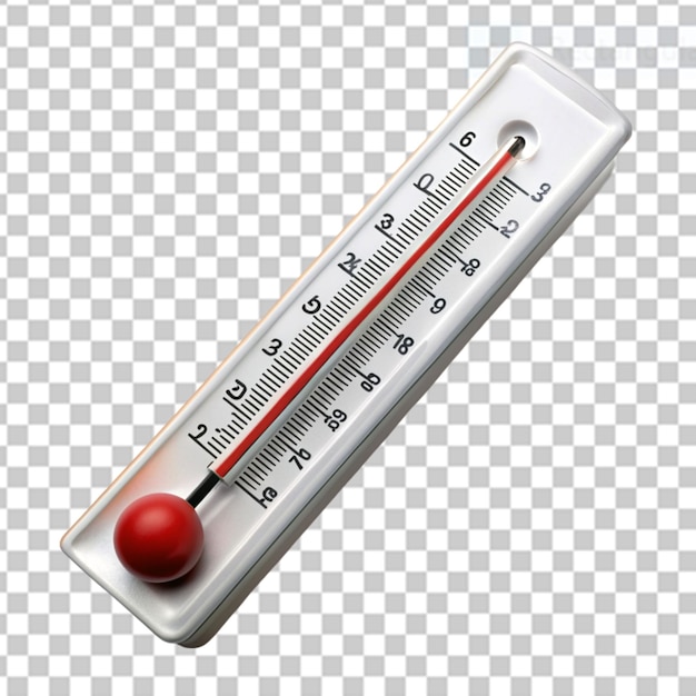 PSD thermometer on transparent background