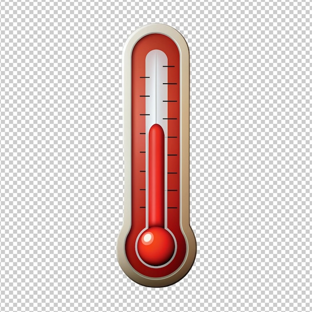 PSD thermometer on transparent background