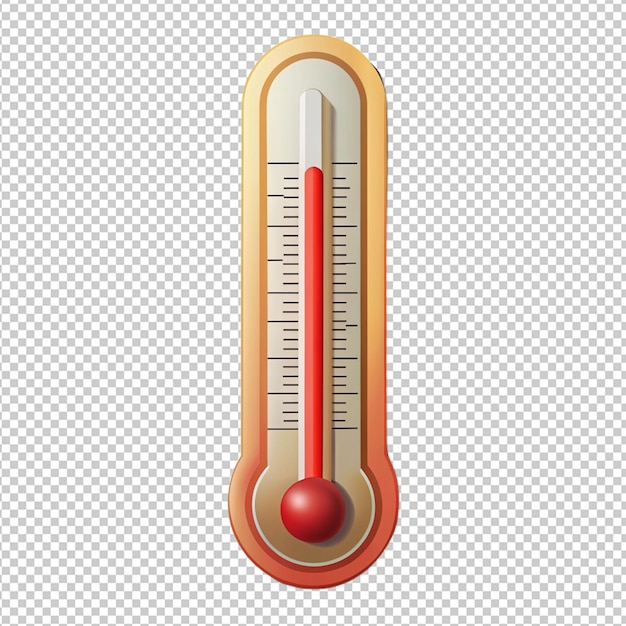 PSD thermometer on transparent background