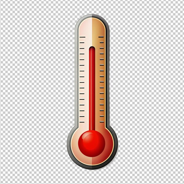 PSD thermometer on transparent background