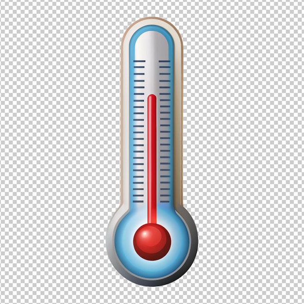 PSD thermometer on transparent background