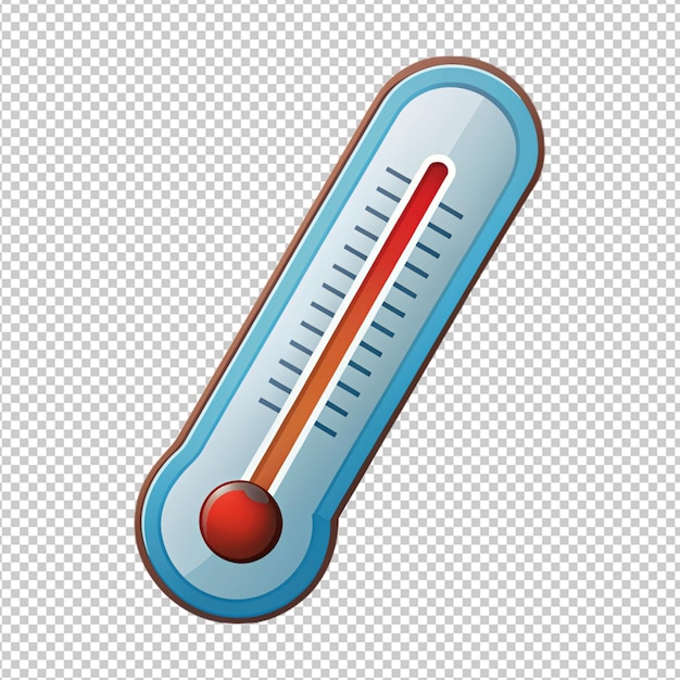PSD thermometer on transparent background