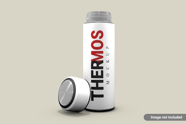 Thermos waterfles mockup geïsoleerd