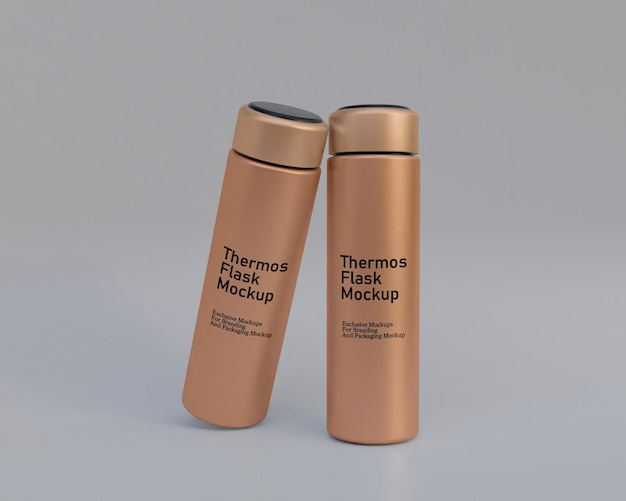 PSD thermosfles mockup 3d roestvrij still