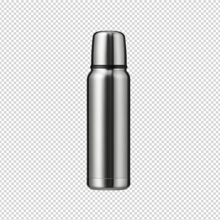 PSD thermosflesontwerpillustratie geïsoleerd op transparent png
