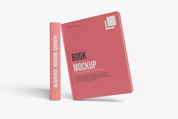 thick hard cover book mockup