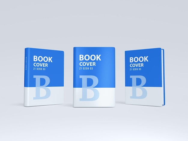 Mockup di libri con copertina rigida spessa