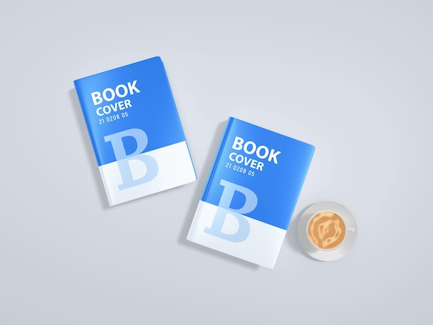 Mockup di libri con copertina rigida spessa