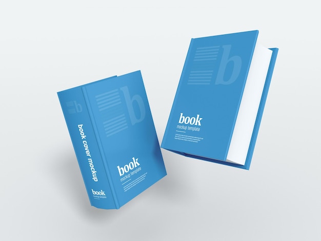 Thick hardcover book cover mockup