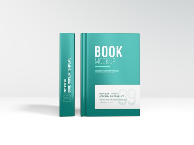 PSD mockup di copertina del libro con copertina rigida spessa