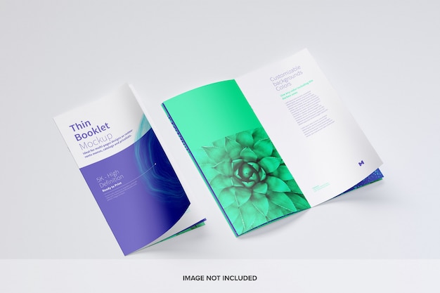 Thin booklet mockup