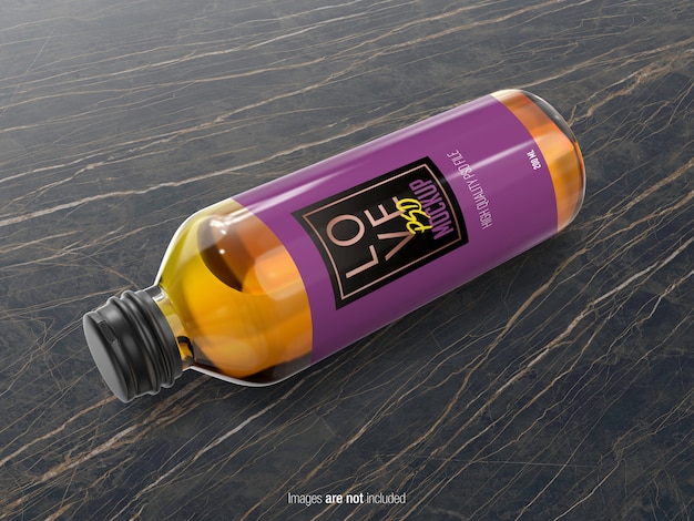 Thin bottle psd mockup