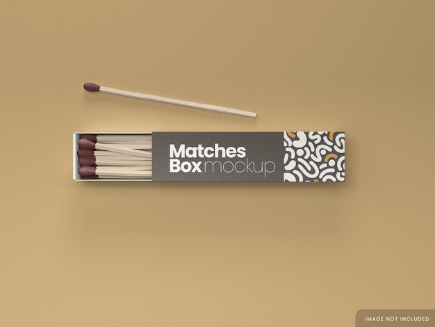 PSD thin matches box mockup