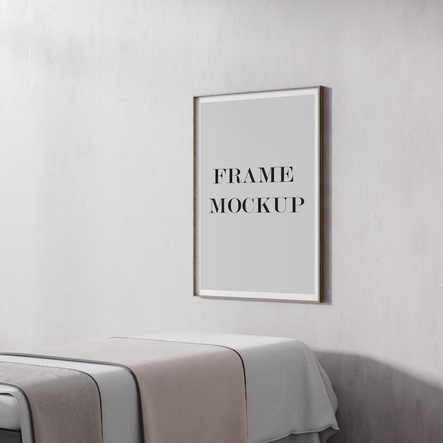 Thin poster and picture frame mockup