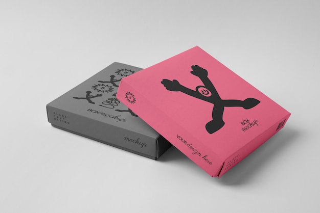 Thin square box mockup