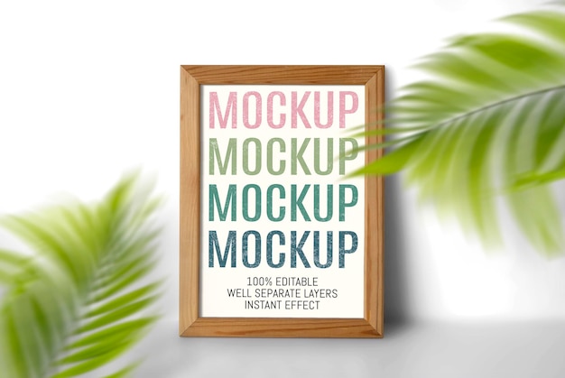 Thin wood frame mockup