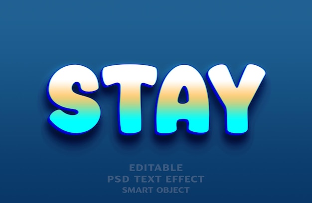 Think 3d text effect design