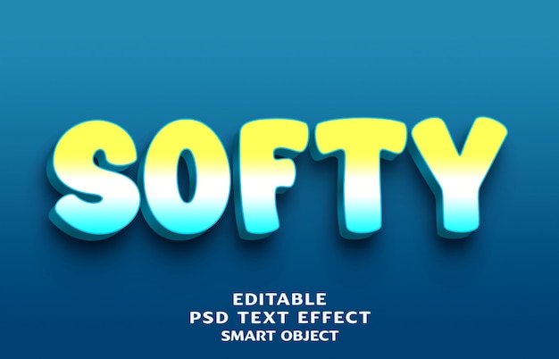 PSD think 3d text effect design