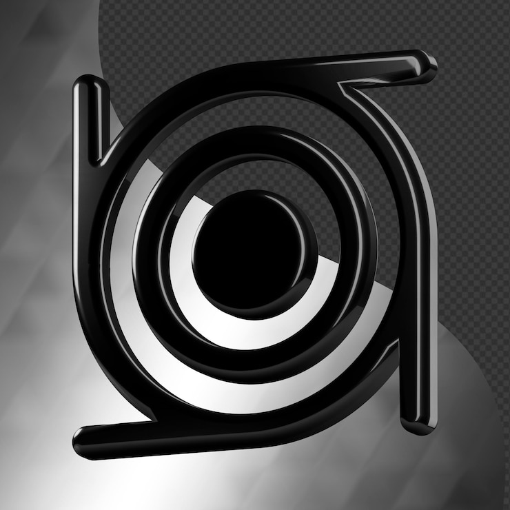 PSD this is a beautifully designed 3d abstract icon with a beautiful metallic texture