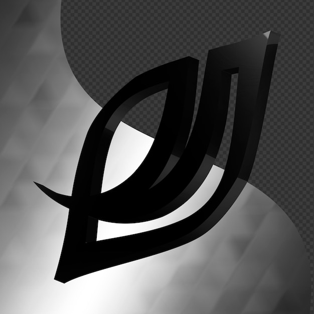 PSD this is a beautifully designed 3d abstract icon with a beautiful metallic texture