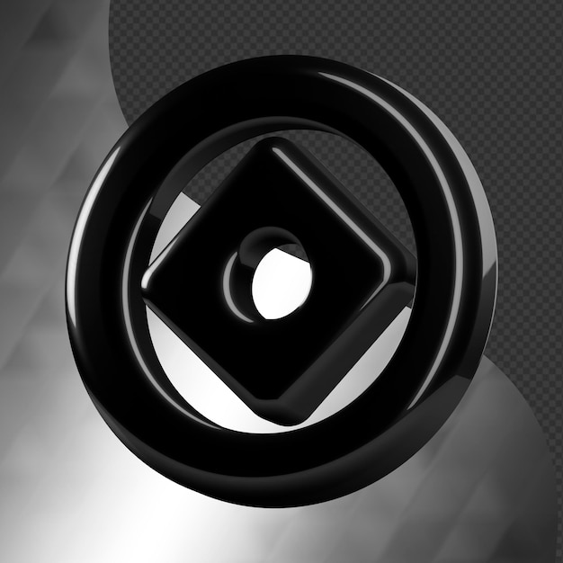 PSD this is a beautifully designed 3d abstract icon with a beautiful metallic texture