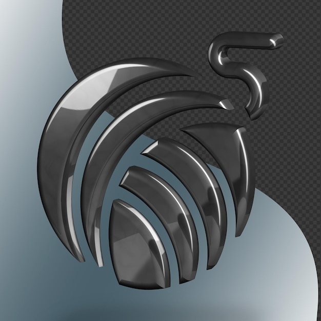 PSD questa è un'icona di gomitolo 3d dal design accattivante con una bellissima trama metallica