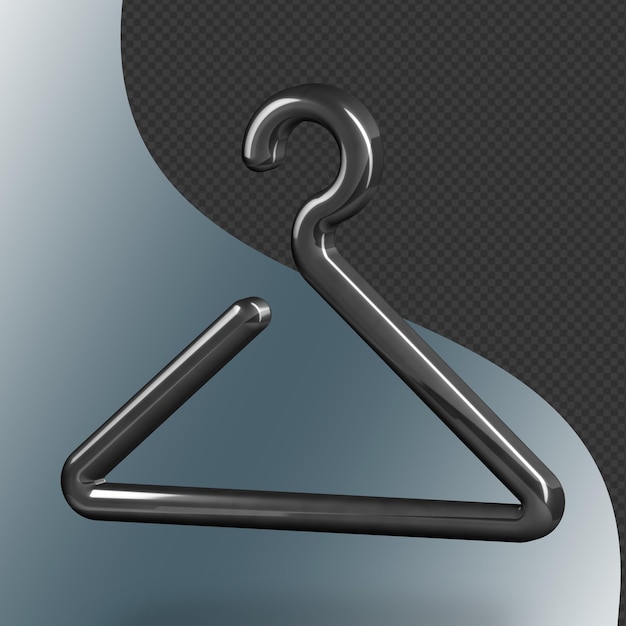 PSD this is a beautifully designed 3d hanger icon with a beautiful metallic texture