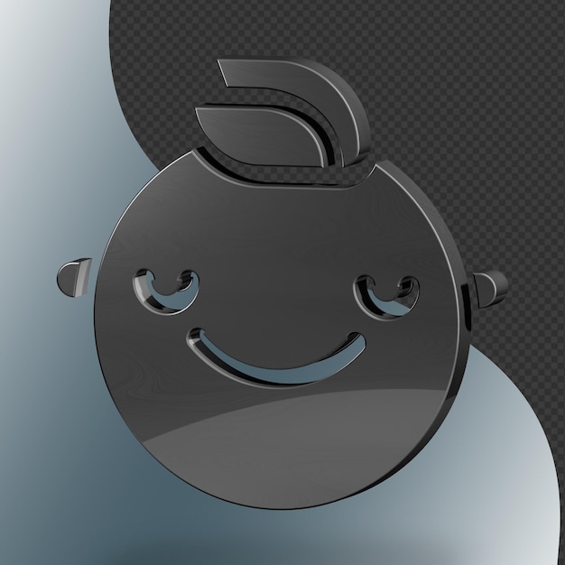 PSD this is a beautifully designed 3d happy baby icon with a beautiful metallic texture