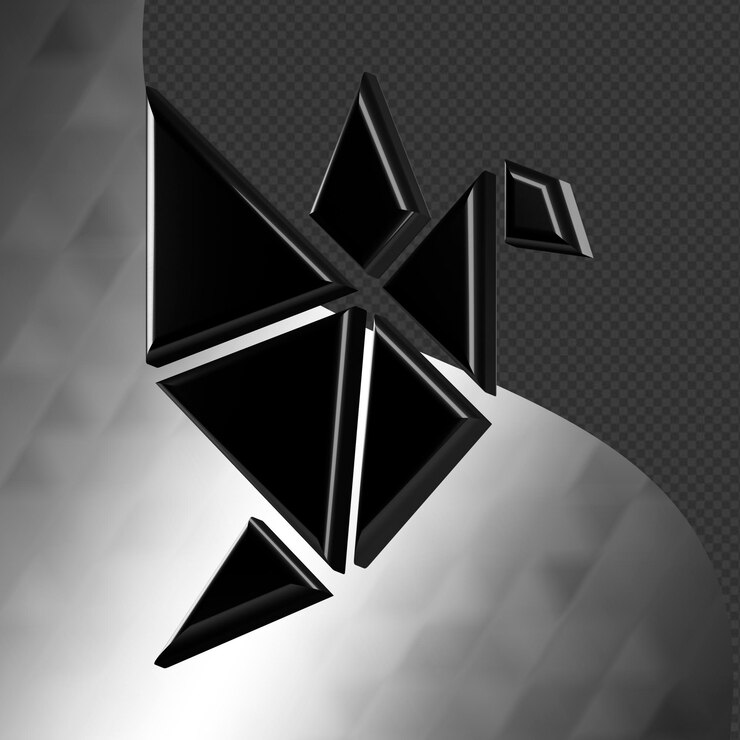 PSD this is a beautifully designed 3d origami icon with a beautiful metallic texture