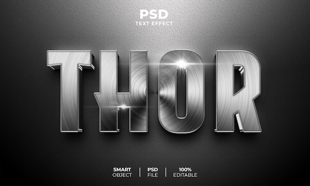 Effetto testo modificabile thor 3d