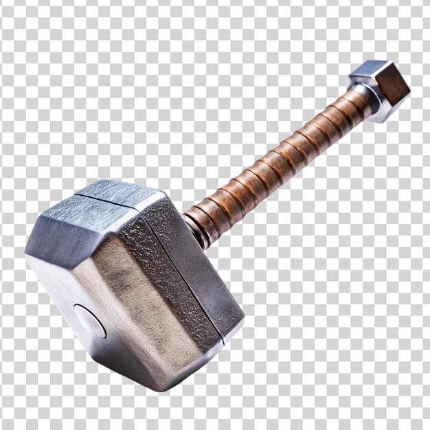 PSD thor hammer isolated on transparent background