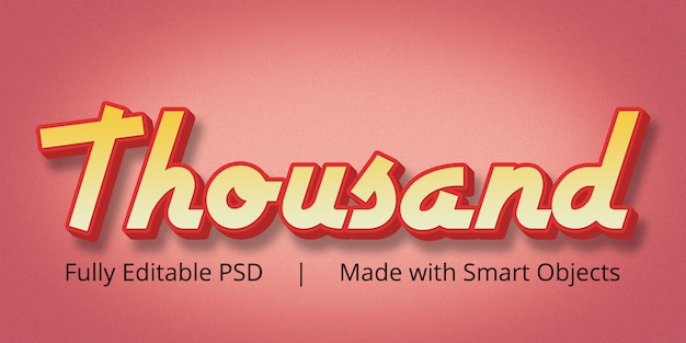 PSD thousand editable photoshop text style effect