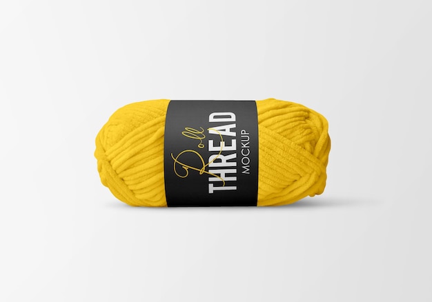 Thread roll mockup design isolated