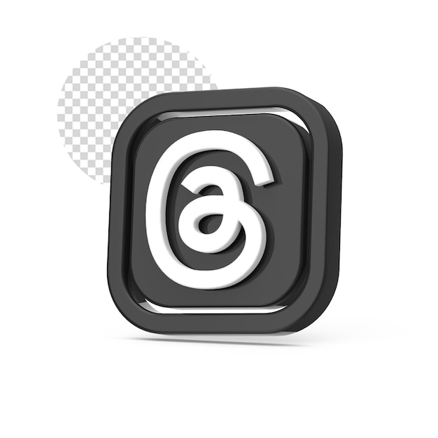 Threads an Instagram app 3D logo