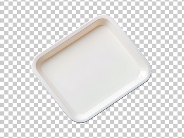 PSD three aluminum trays on a white background