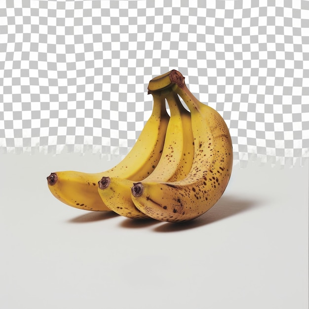 PSD tre banane con un adesivo giallo che dice banana