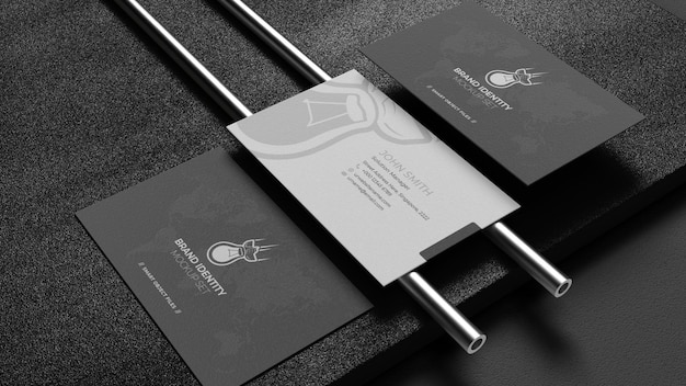 three business card mockup