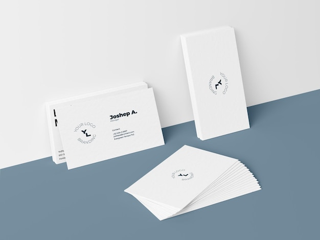 Three card presentation mockup