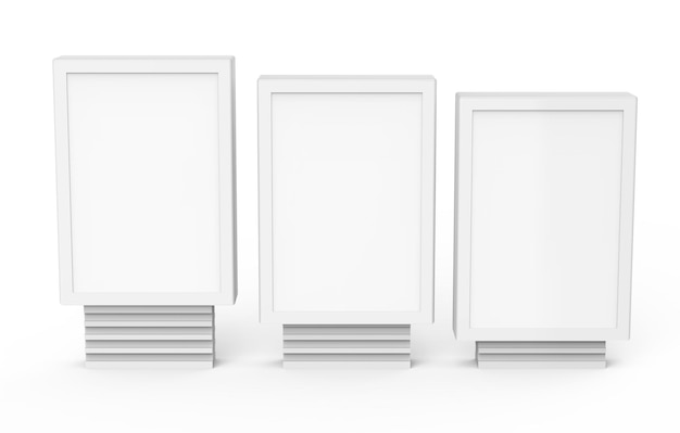 PSD three different sizes light boxes