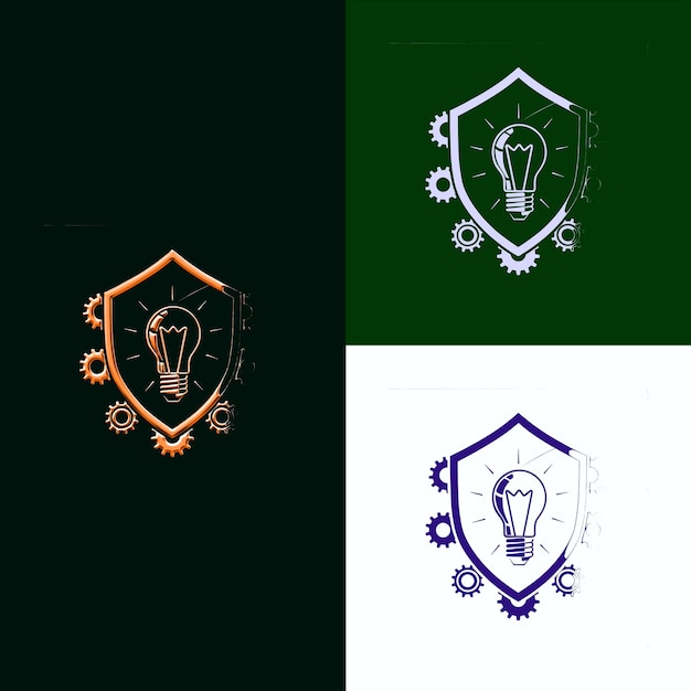 PSD three logos with a diamond on the left