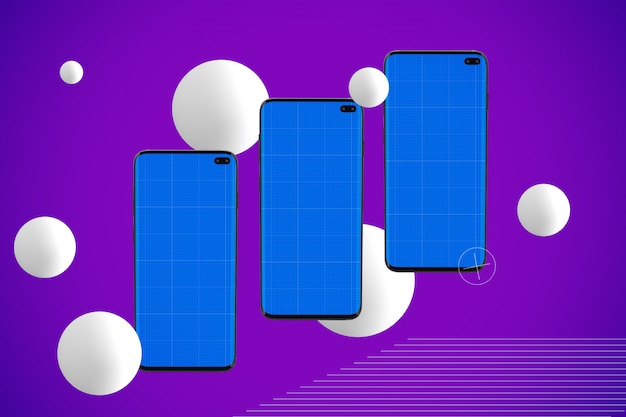 Three Mobiles mockup