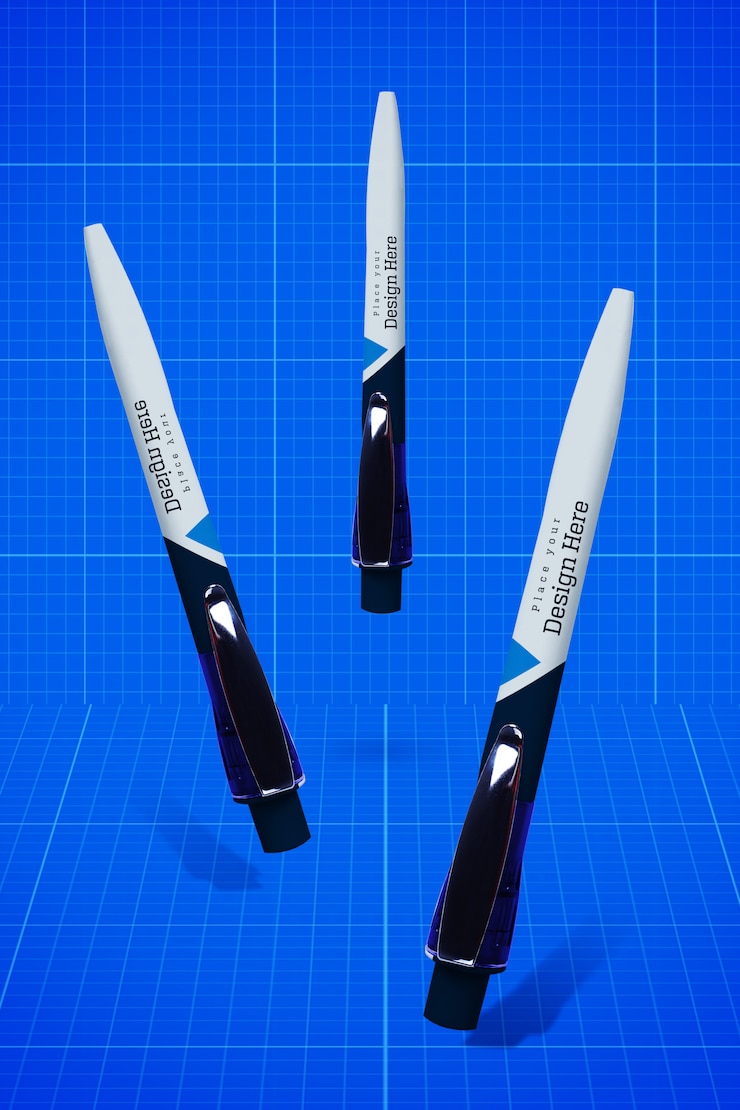 PSD three pens mockup
