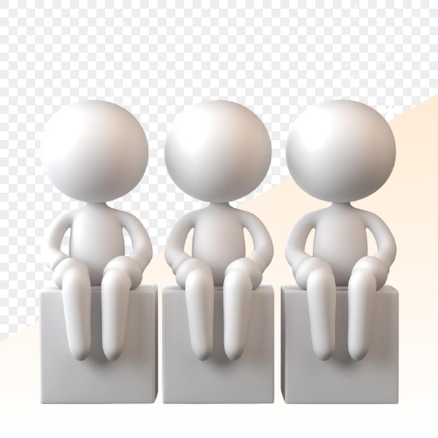 three people sitting on a podium