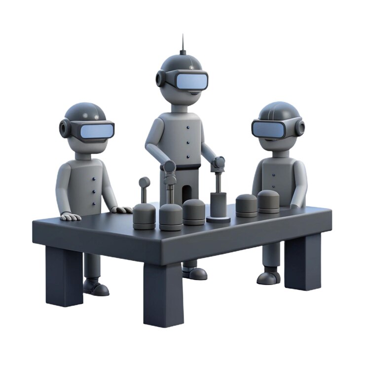 PSD three robots with the words quot robot quot on the front