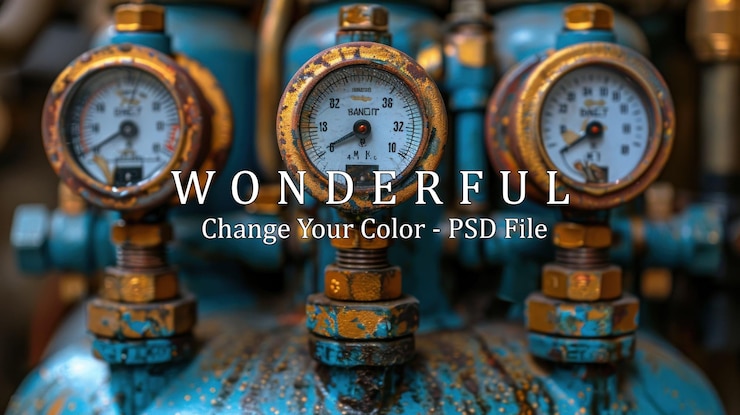 PSD three vintage gauges
