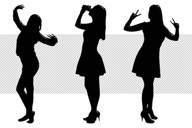 Three women in silhouettes with the words 