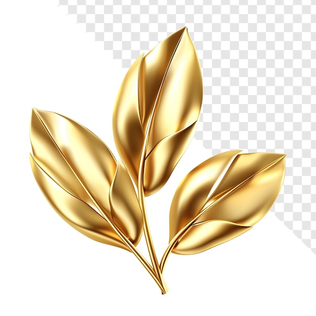 Threedimensional golden seed icon white clean background