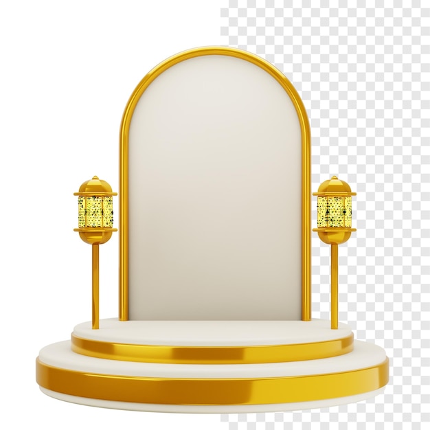 ThreeDimensional Rendering of an Islamic Podium