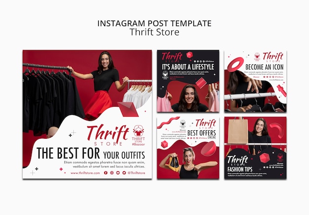 PSD thrift store template design